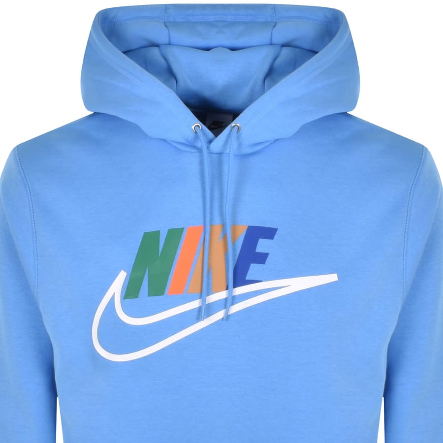 Nike Swoosh Logo Hoodie Blue
